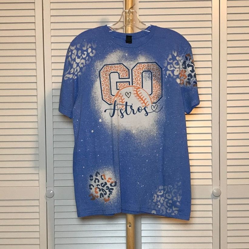 Gildan Go Astros Leopard Baseball Graphic T-shirt M Gildan Size M / US 6-8 / IT 42-44 - 1 Thumbnail