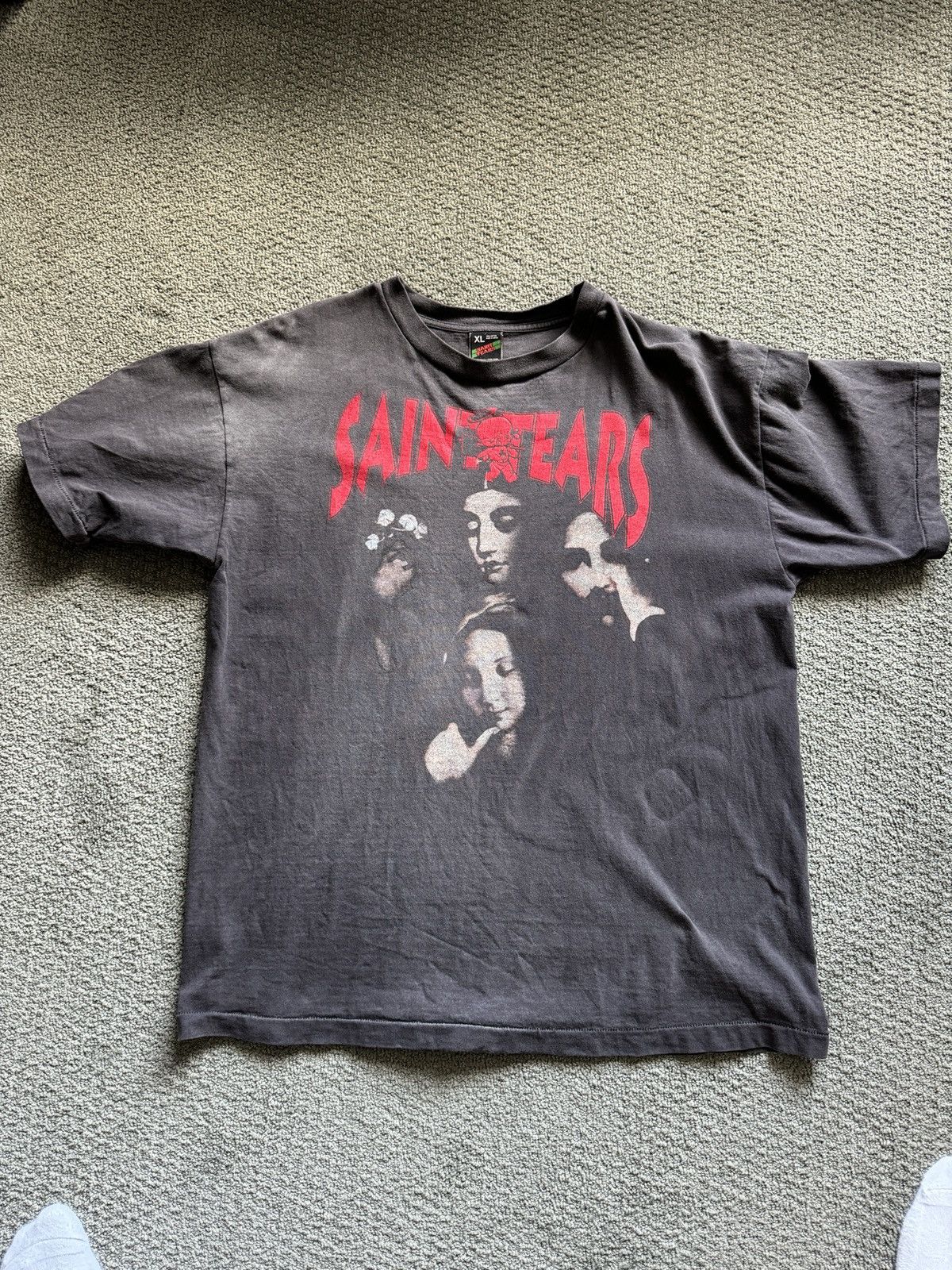image of Saint Michael Tshirt XL in Black, Men's