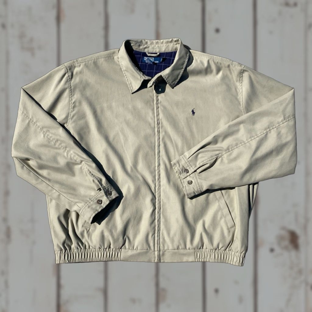 Ralph Lauren VINTAGE Polo Ralph Lauren Windbreaker Jacket Men 2XL Beige Logo 90s VTG Size US XXL / EU 58 / 5 - 1 Thumbnail