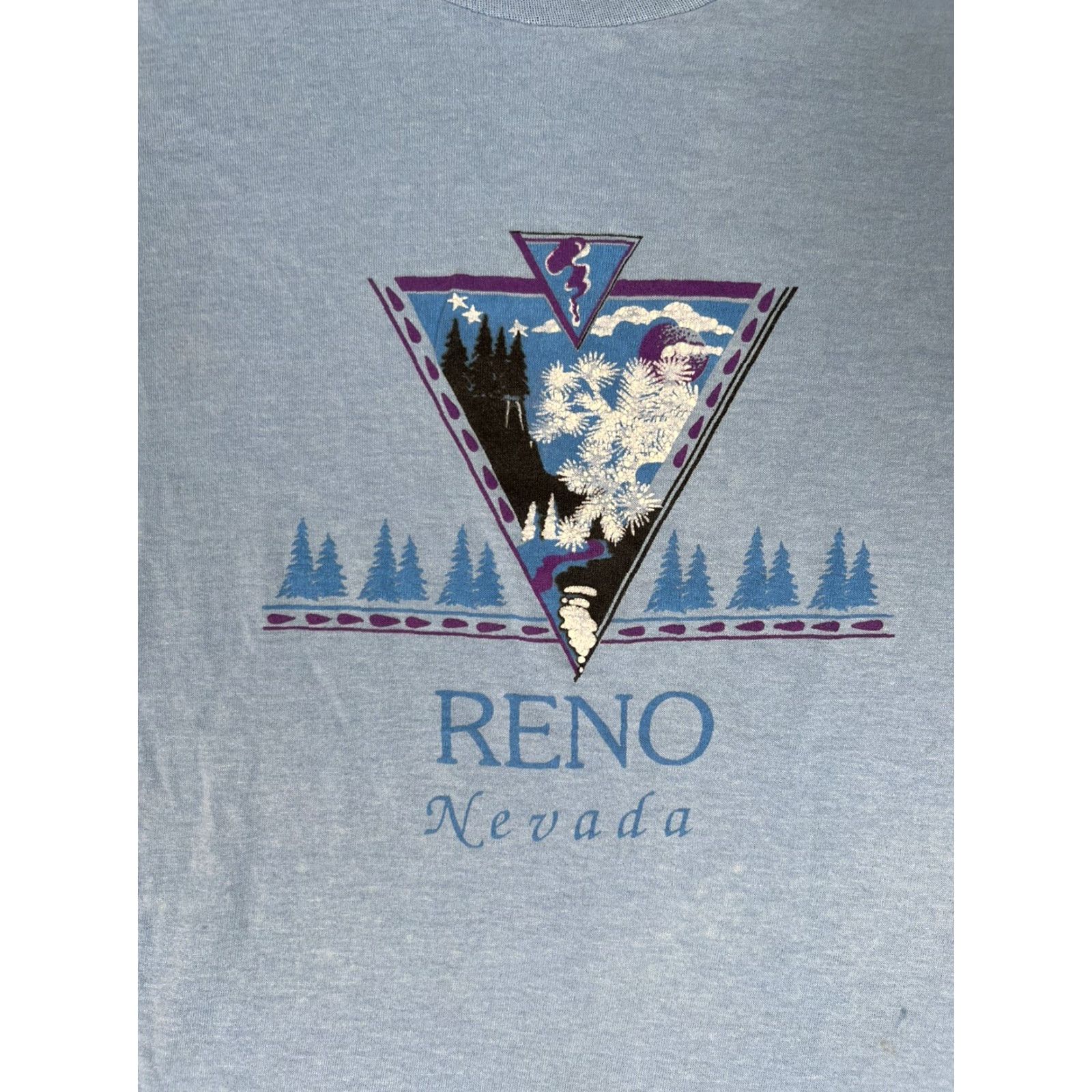 Vintage VINTAGE Reno Nevada T-Shirt Blue 80s Nature M & M Short Sleeve Graphic Print Men M Size Medium Vintage 80s Shirt Size US M / EU 48-50 / 2 - 2 Thumbnail