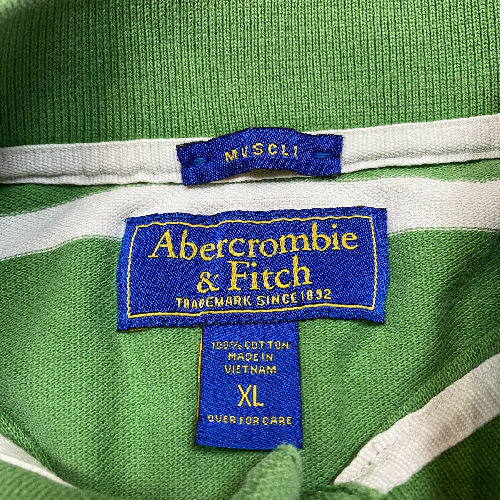 Abercrombie & Fitch Abercrombie & Fitch Muscle Striped Rugby Long Sleeve Polo XL Size US XL / EU 56 / 4 - 5 Thumbnail