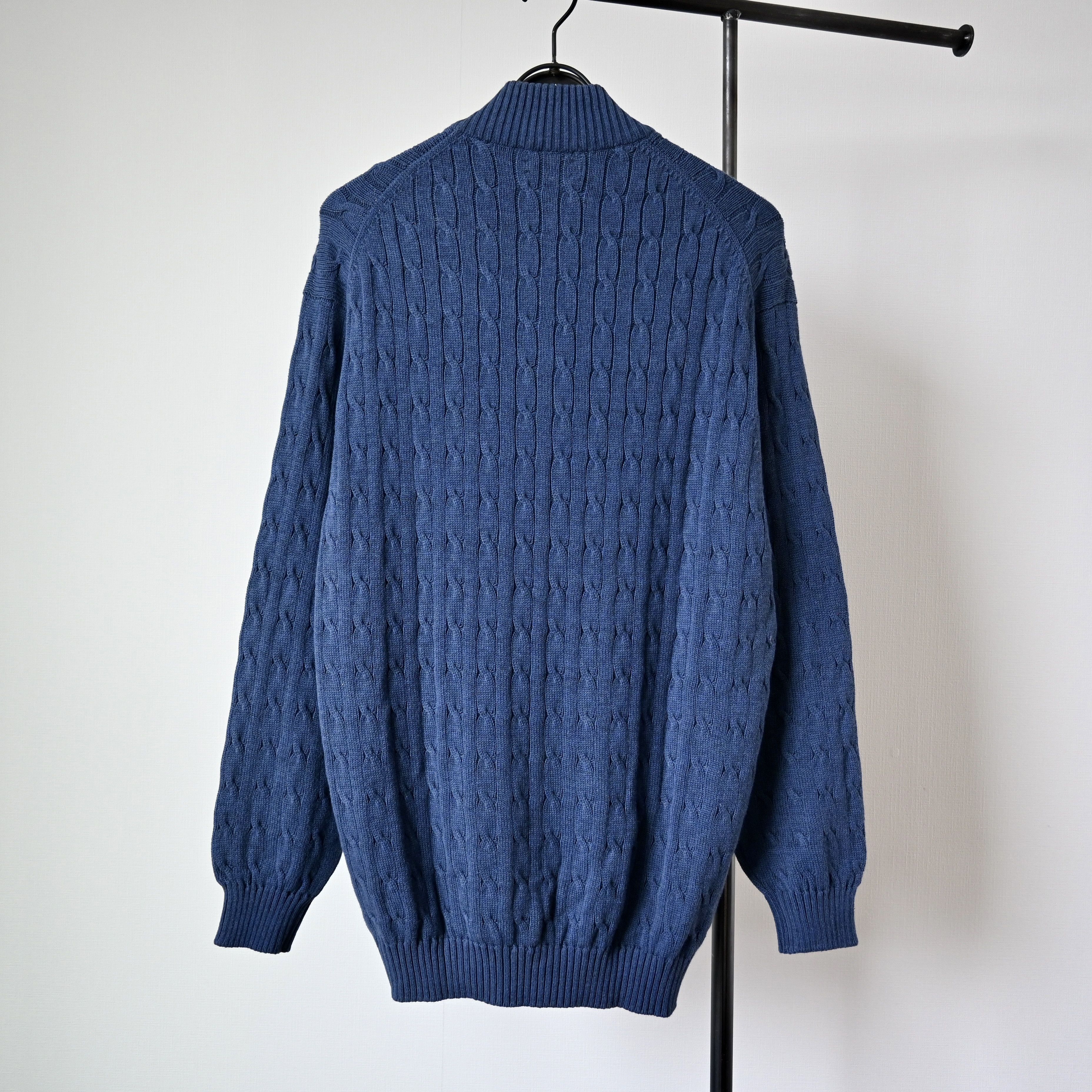 Vintage DEADSTOCK, vintage 1990s Peter Scott zip-up cotton sweater Size US M / EU 48-50 / 2 - 2 Thumbnail