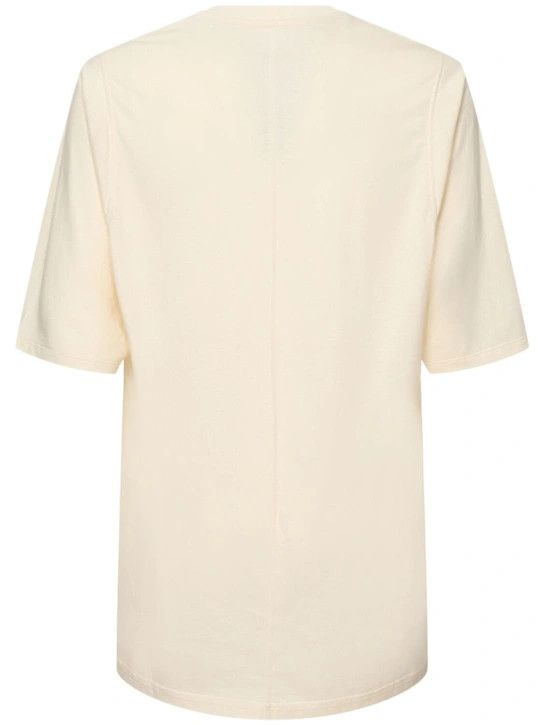 Rick Owens o1lsvrm0425 Jumbo SS Maxi T-Shirt in Natural/Black Size US L / EU 52-54 / 3 - 2 Thumbnail