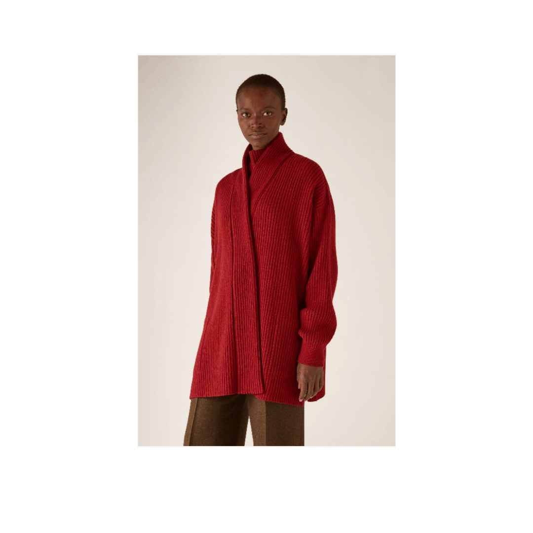 Loro Piana o1srvl11e1224 Mellbreak Cardigan in Red Size S / US 4 / IT 40 - 2 Thumbnail