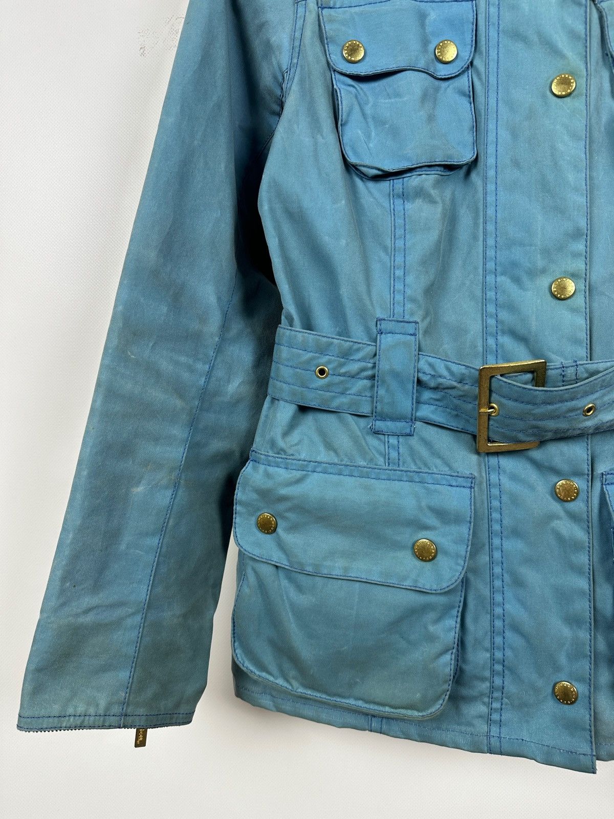 Barbour Vintage Barbour Blue Summer Wax International Coat Jacket Size S / US 4 / IT 40 - 9 Thumbnail