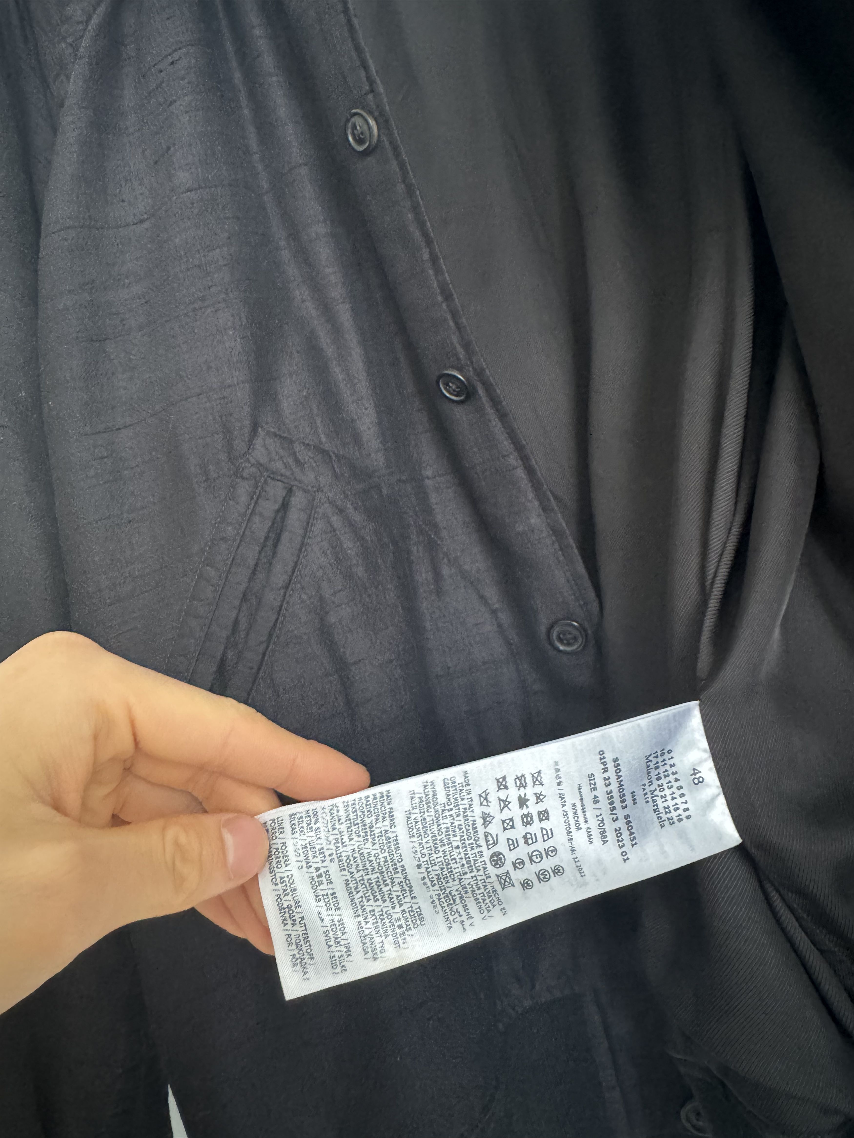 Maison Margiela Maison Margiela SS23 Silk Dupion Bomber Jacket Black 48 / M Size US M / EU 48-50 / 2 - 8 Thumbnail