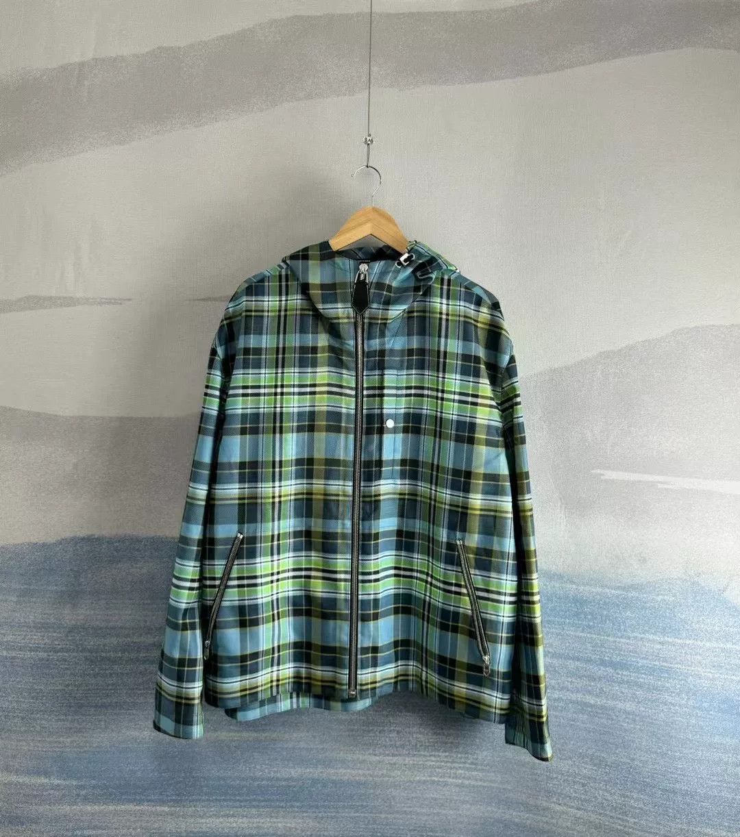 Hermes Hermes Plaid Tech Shirt Hooded Jacket Size US L / EU 52-54 / 3 - 1 Thumbnail