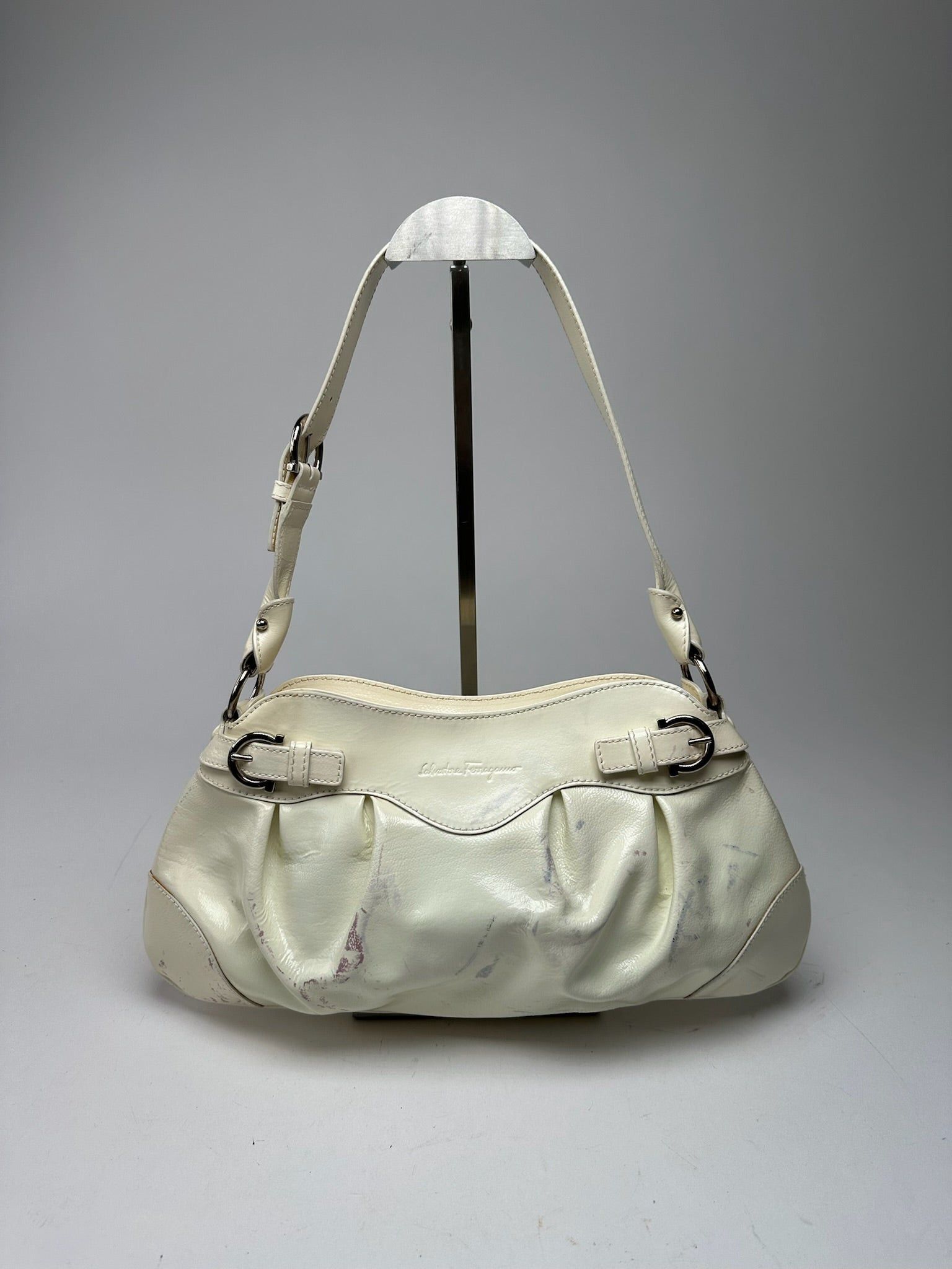 Salvatore Ferragamo Vintage Patent Leather bag white Size ONE SIZE - 1 Thumbnail