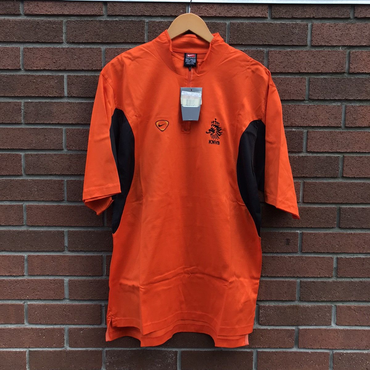Nike × Vintage Vtg 90s Nike The Netherlands training polo jersey NWT Sz L Size US L / EU 52-54 / 3 - 1 Thumbnail