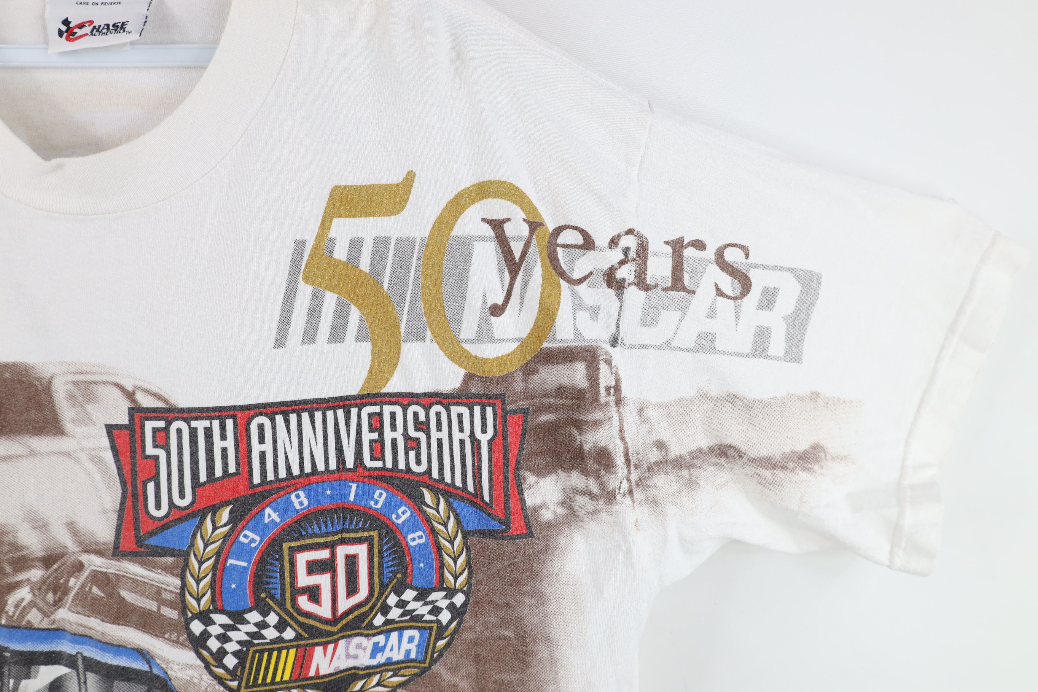 Vintage Vintage 90s NASCAR All Over Print Short Sleeve T-Shirt Size US XL / EU 56 / 4 - 5 Thumbnail