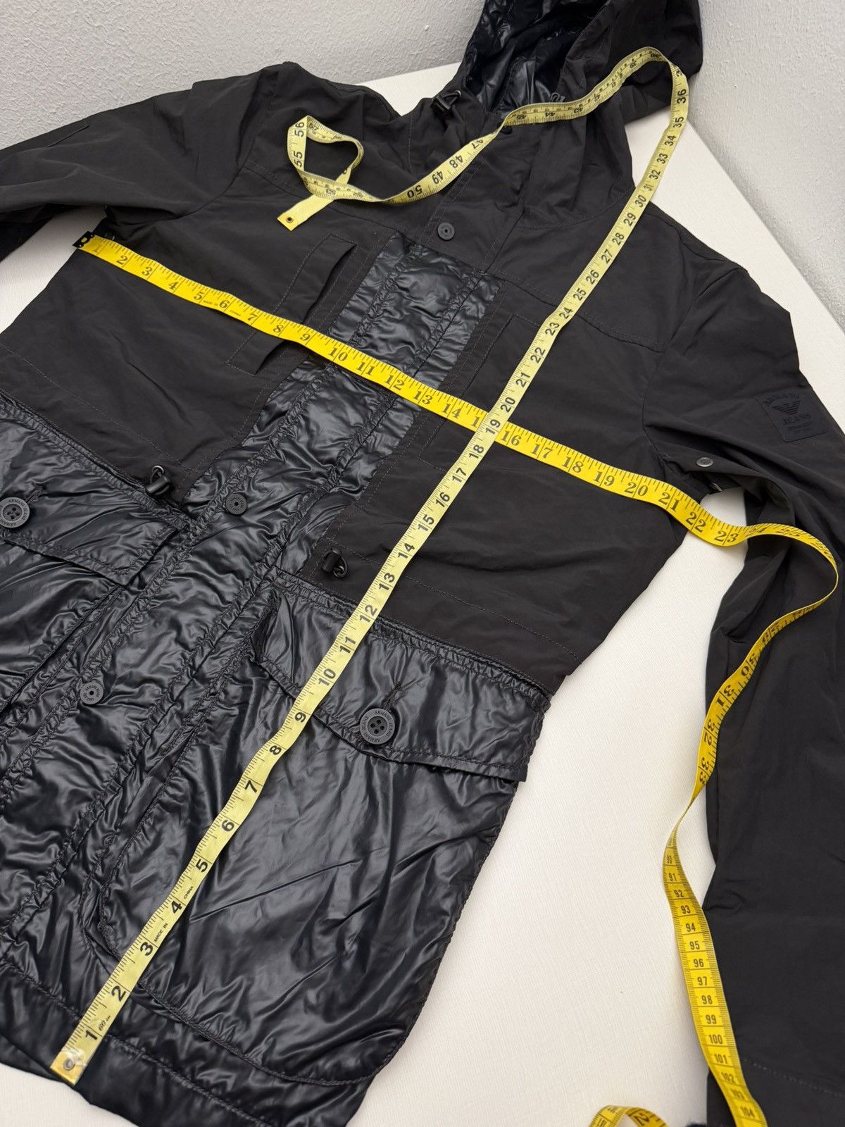 Emporio Armani Armani Jeans Windbreaker Hooded Jacket Size US S EU 48 Black Size US S / EU 44-46 / 1 - 6 Thumbnail