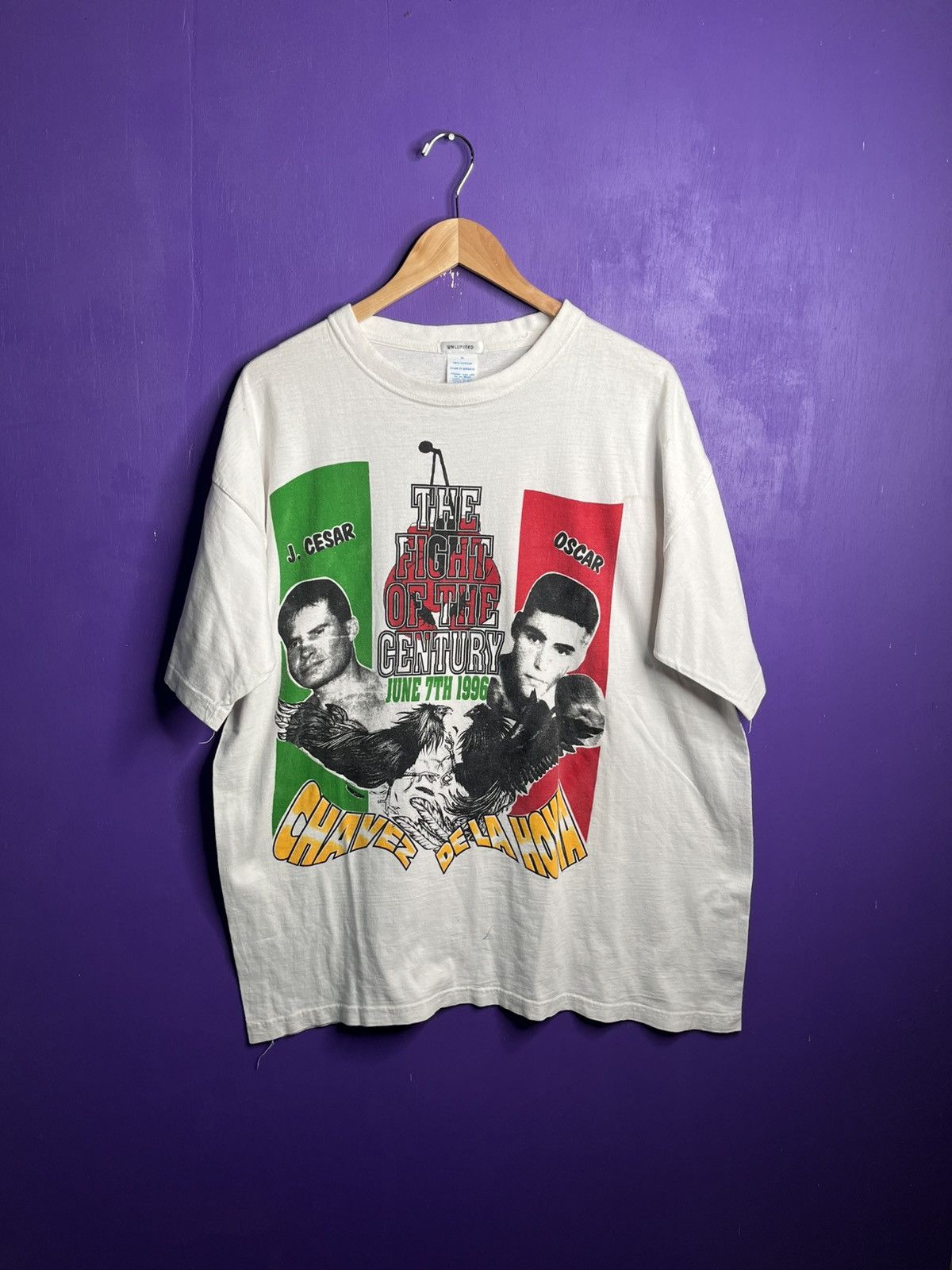 Vintage Vintage 1996 Chavez vs De La Hoya boxing t-shirt Size US XL / EU 56 / 4 - 1 Thumbnail