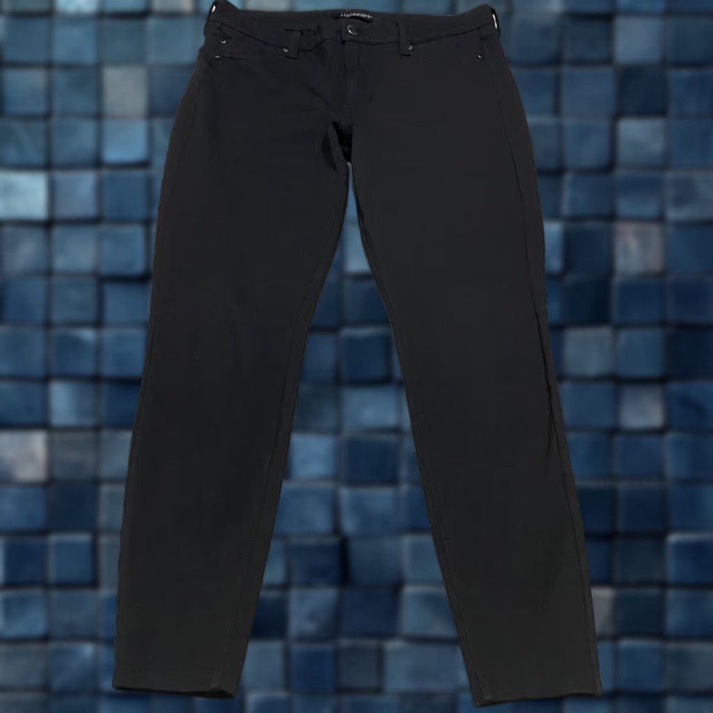 Vintage Liverpool Jeans Pants Womens 12 Black Stretch Skinny Ankle Mid Rise 26 Inseam Nylon Viscose Spandex Solid Size 34" / US 12 / IT 48 - 1 Thumbnail