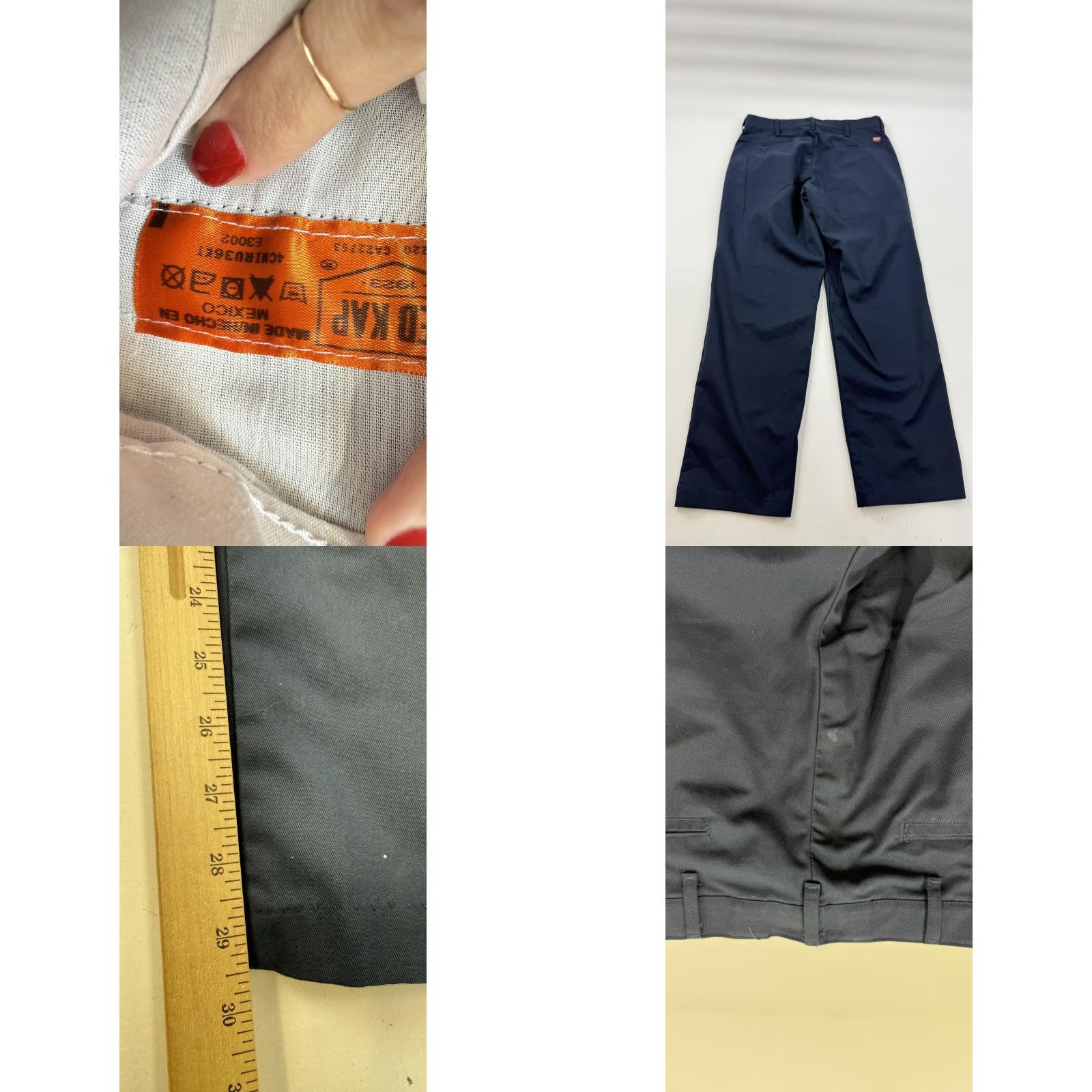 Red Kap Red Kap Pants Mens 34x28 Navy Blue Work Chino Straight Leg Uniform Workwear Size US 34 / EU 50 - 8 Thumbnail
