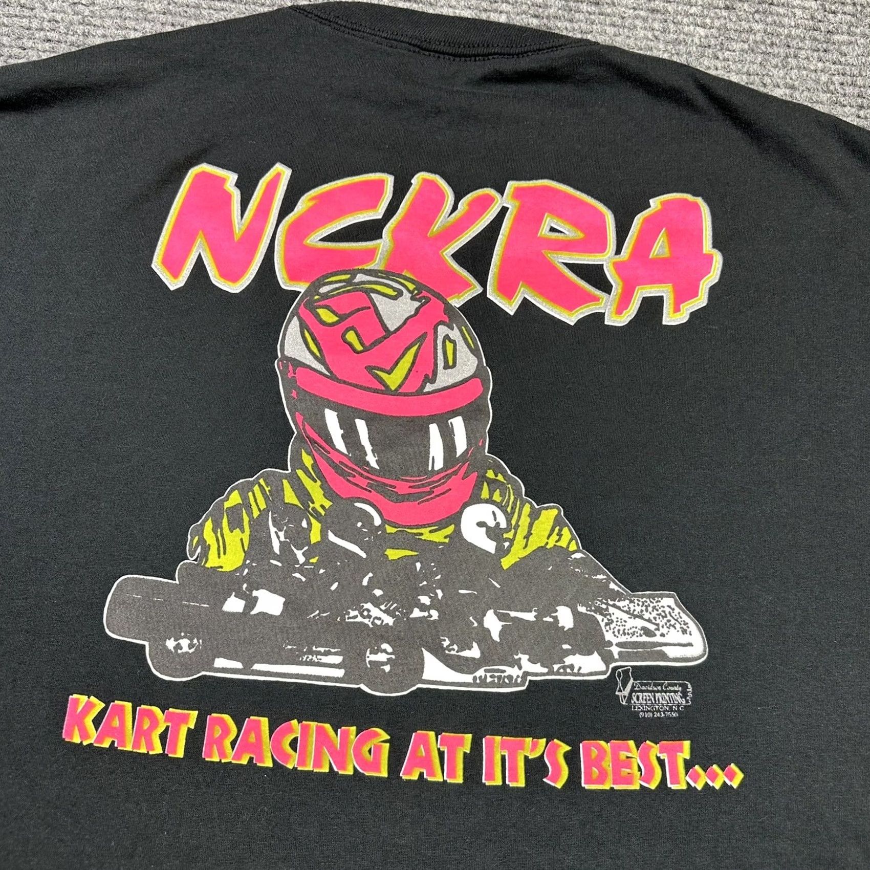 Jerzees VINTAGE 90s NCKRA Kart Racing T Shirt Unisex Adults 2XL Cutoff Sleeveless Double Sided Black Jerzees Crew Neck Size US XXL / EU 58 / 5 - 7 Thumbnail