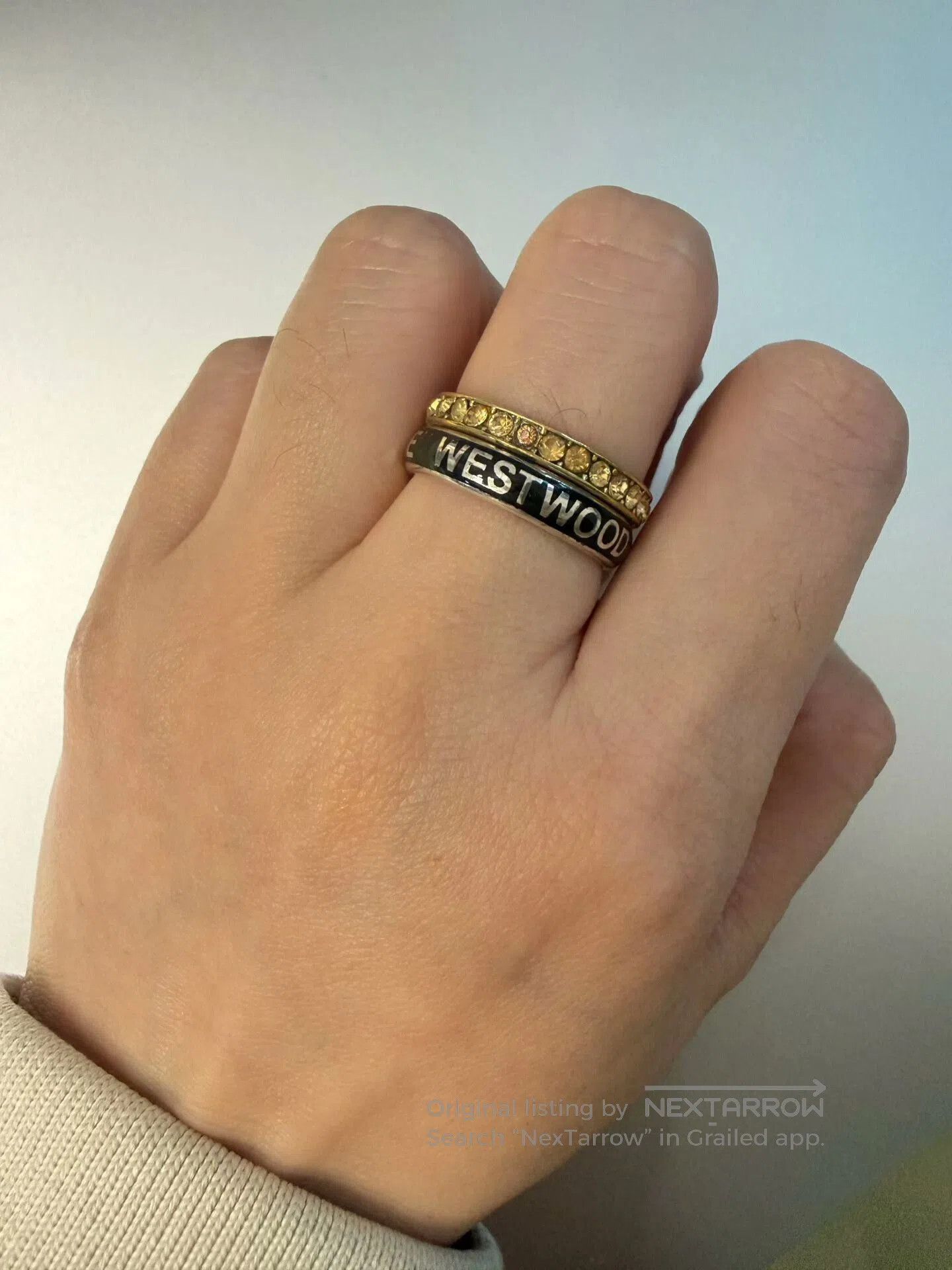 Vivienne Westwood Vivienne Westwood Saturn Double Ring. Size ONE SIZE - 2 Thumbnail