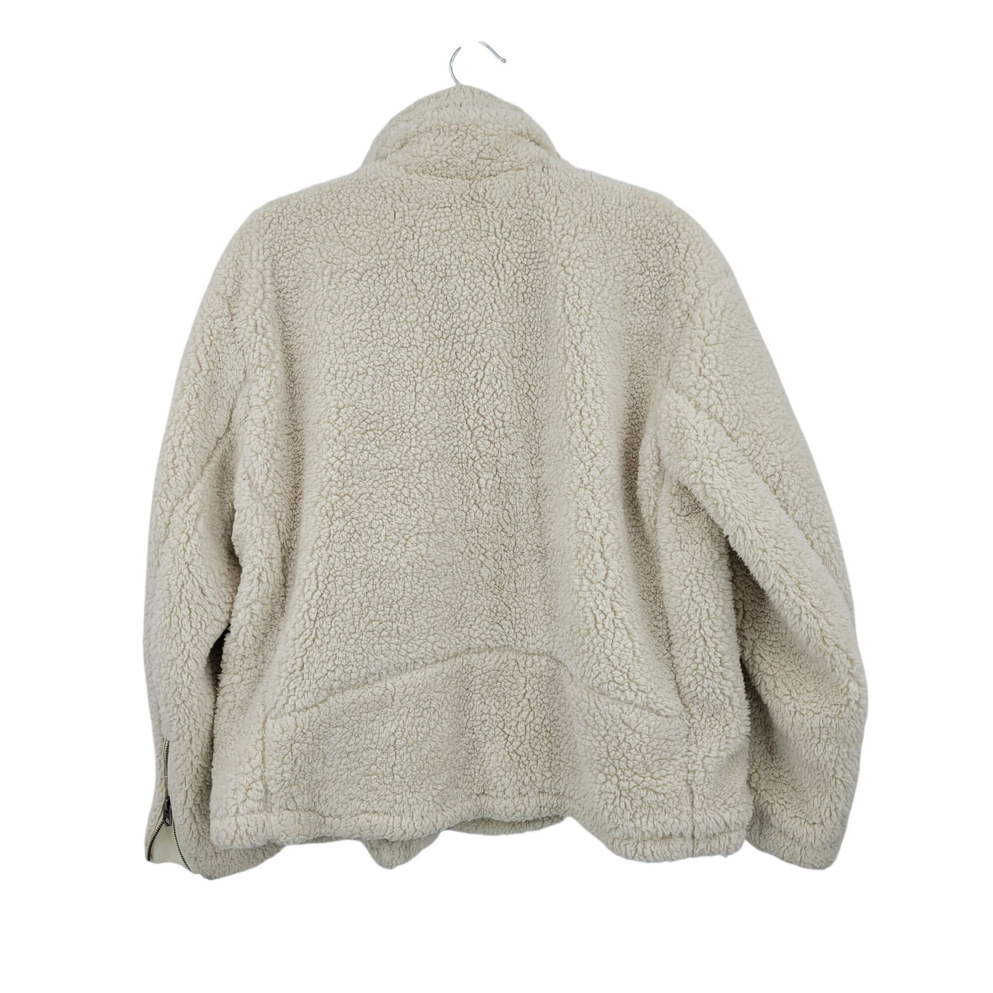 Lucky Brand Lucky Brand Ivory Vegan Faux Shearling Sherpa Moto Jacket Wo Size L / US 10 / IT 46 - 9 Thumbnail