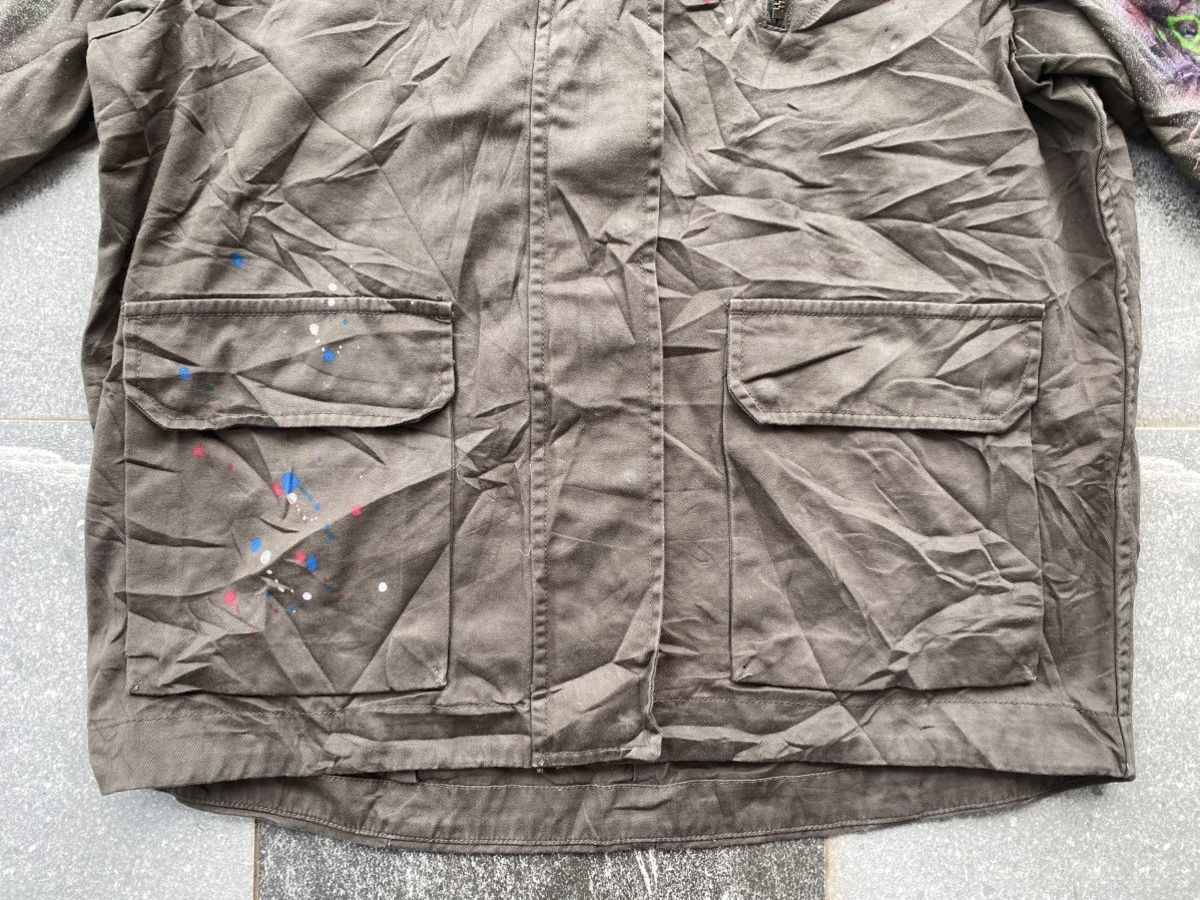 Zara Zara Khaki Green Graffiti Light Jacket Size M / US 6-8 / IT 42-44 - 7 Thumbnail
