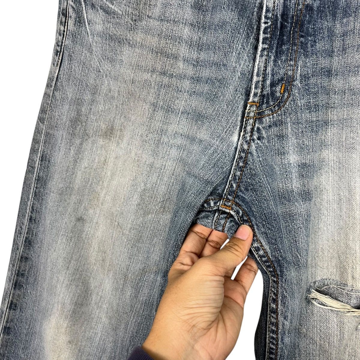 14th Addiction Vintage Japanese Designer Distressed Denim Size US 34 / EU 50 - 13 Thumbnail