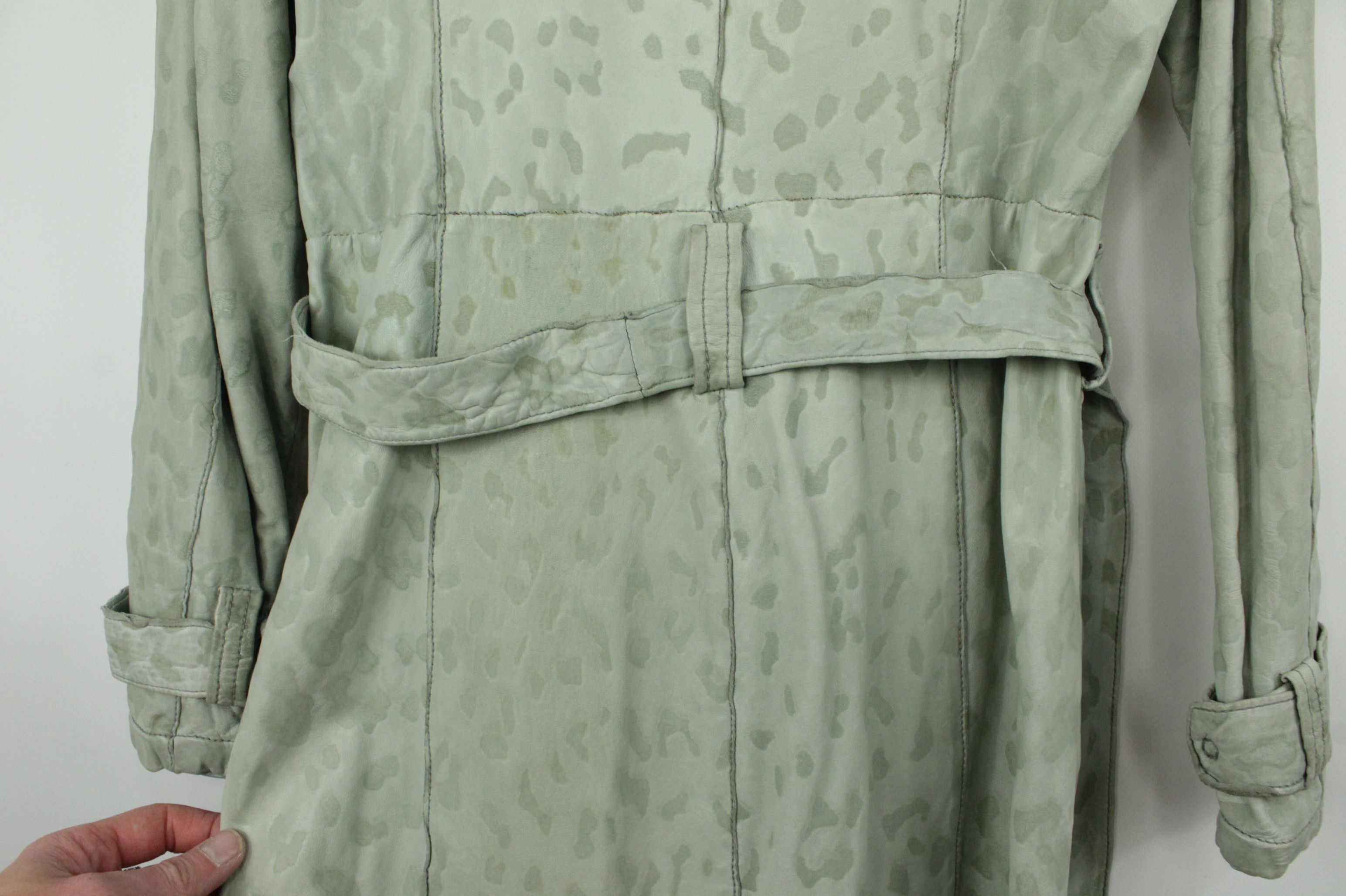 Giorgio Brato Giorgio Brato Leopard Print Leather Belted Trench Coat Size M / US 6-8 / IT 42-44 - 7 Thumbnail