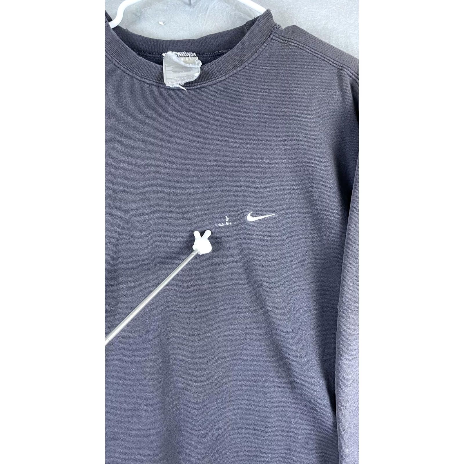 Nike VINTAGE Nike Sweatshirt Mens Large Gray Crewneck Pullover Fleece Swoosh Logo Size US L / EU 52-54 / 3 - 4 Thumbnail