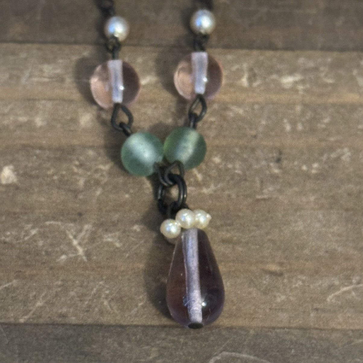 Other Pearl chain teardrop pendant necklace Size ONE SIZE - 4 Thumbnail