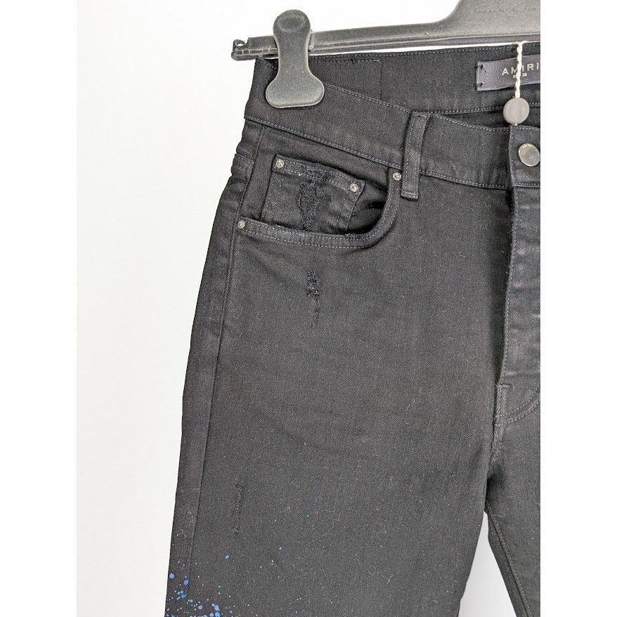 Amiri o1rshd1 Crystal Painted Pants in Black Size US 32 / EU 48 - 8 Thumbnail