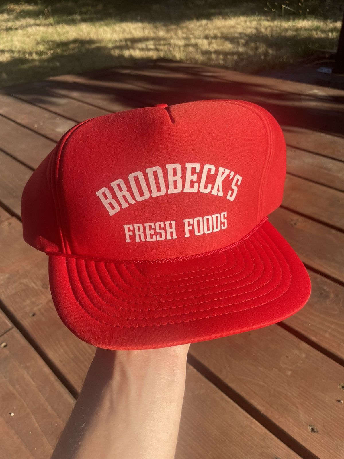 Vintage Vintage Trucker Hat Brodbeck’s Size ONE SIZE - 1 Thumbnail