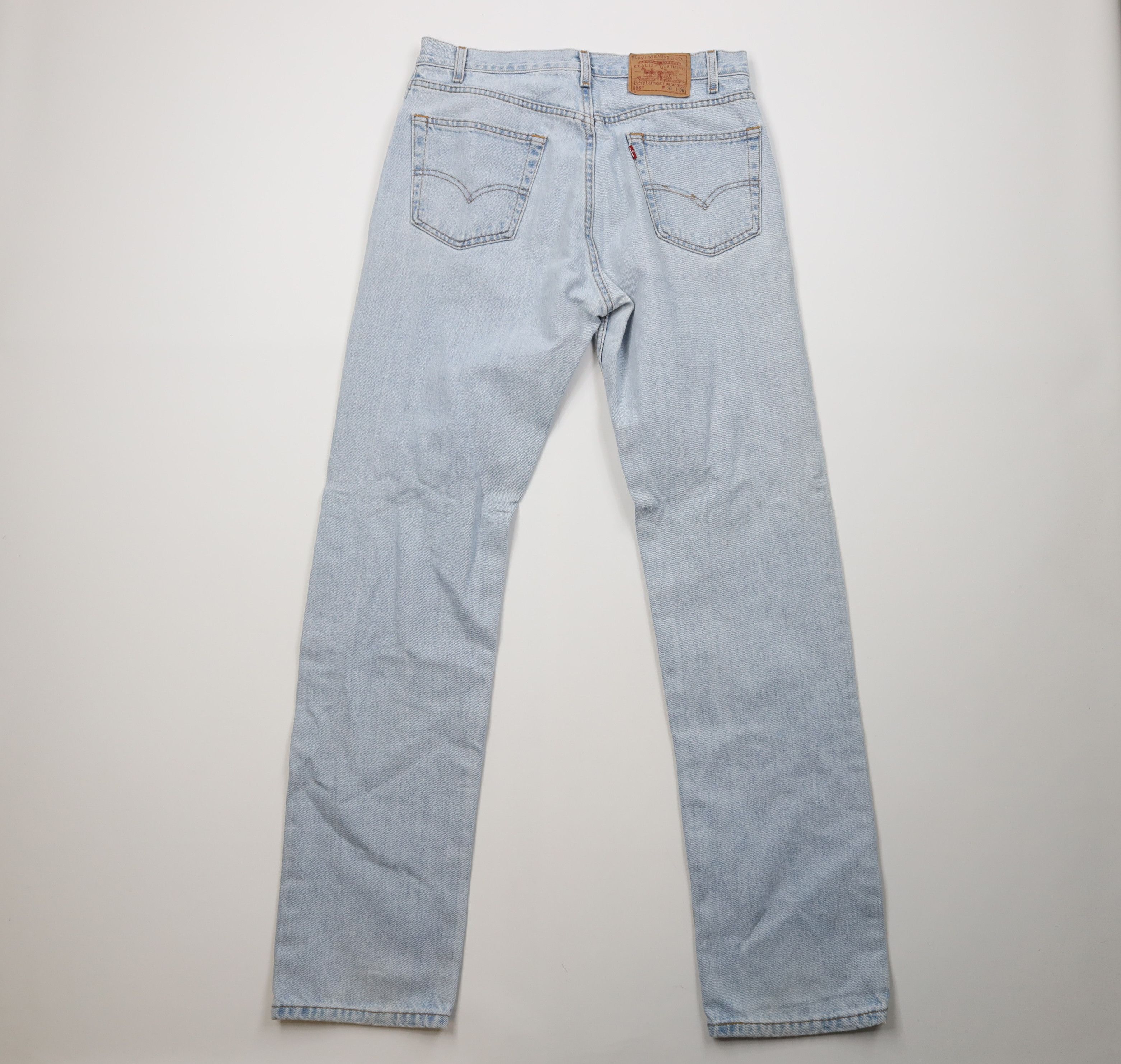 Levi's Vintage Y2K 2001 Levis 505 Straight Leg Jeans Blue USA Size US 36 / EU 52 - 11 Thumbnail