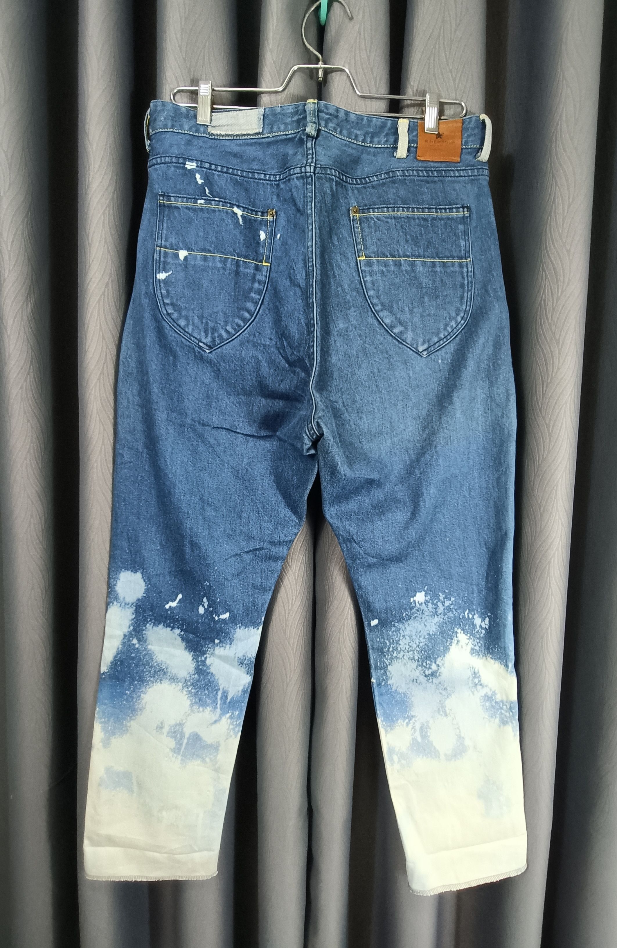 R.Newbold Bleached blue/white denim pants Size L Size US 33 - 3 Thumbnail