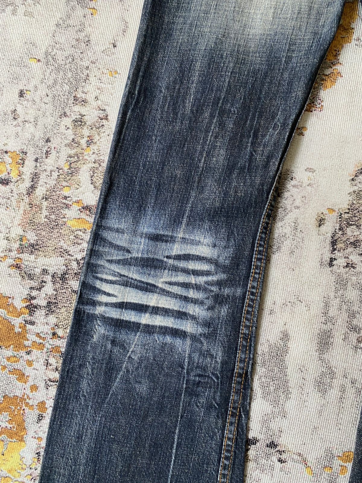 Tornado Mart KUI Claws Mark Honeycomb Distressed Flare Jeans Size US 30 / EU 46 - 13 Thumbnail