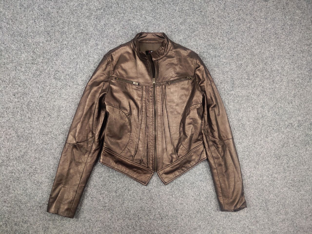 Morgan De Toi Vintage Morgan De Toi Y2K Leather Moto Biker Bronze Jacket Size S / US 4 / IT 40 - 2 Thumbnail