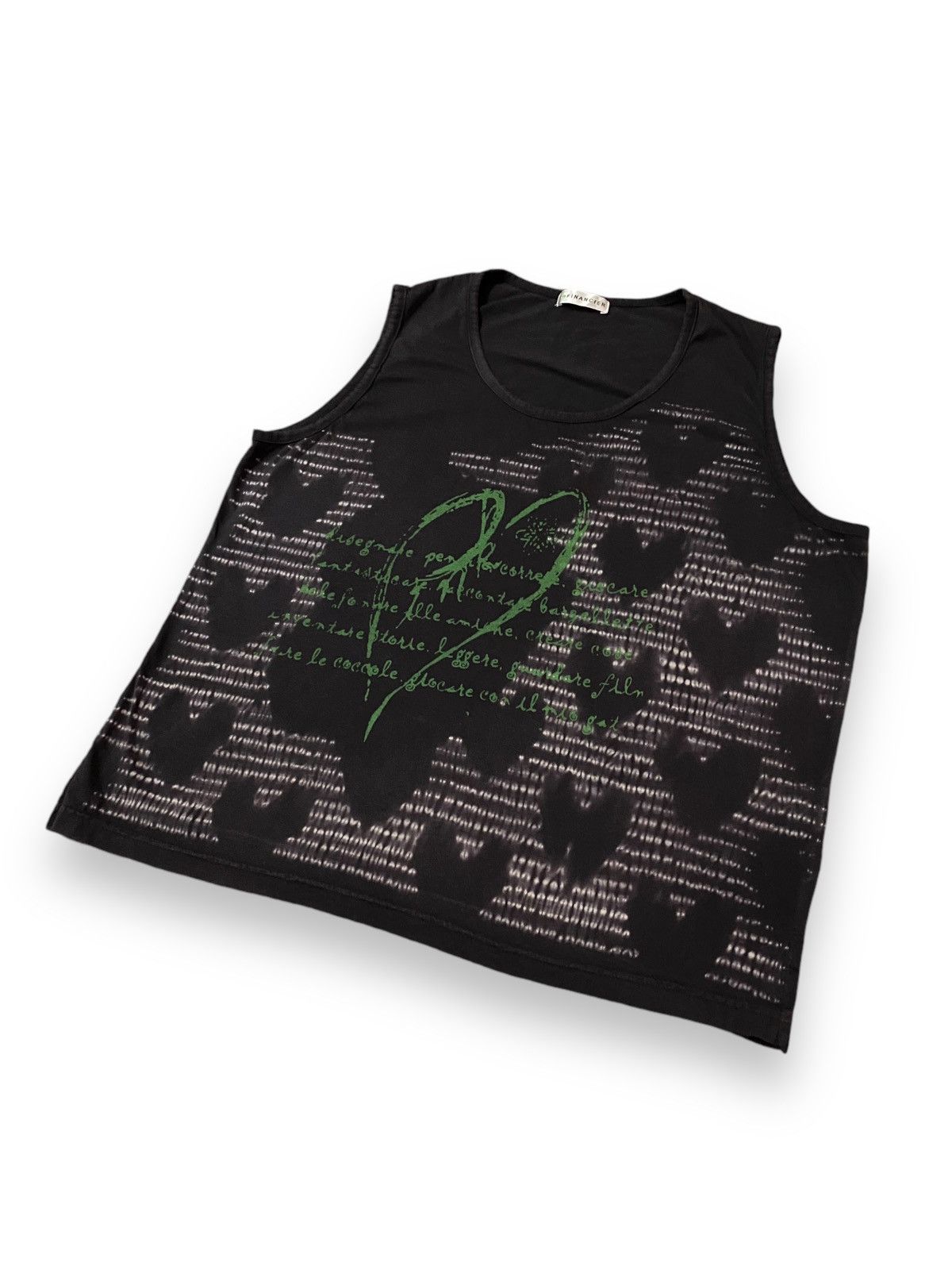 Japanese Brand JAPAN FINANCIER POEM HEART FULL PRINT SLEEVELESS Size US M / EU 48-50 / 2 - 2 Thumbnail