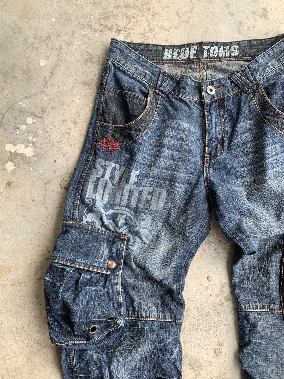 Japanese Brand Blue Tom Cargo Jeans Size US 30 / EU 46 - 8 Thumbnail