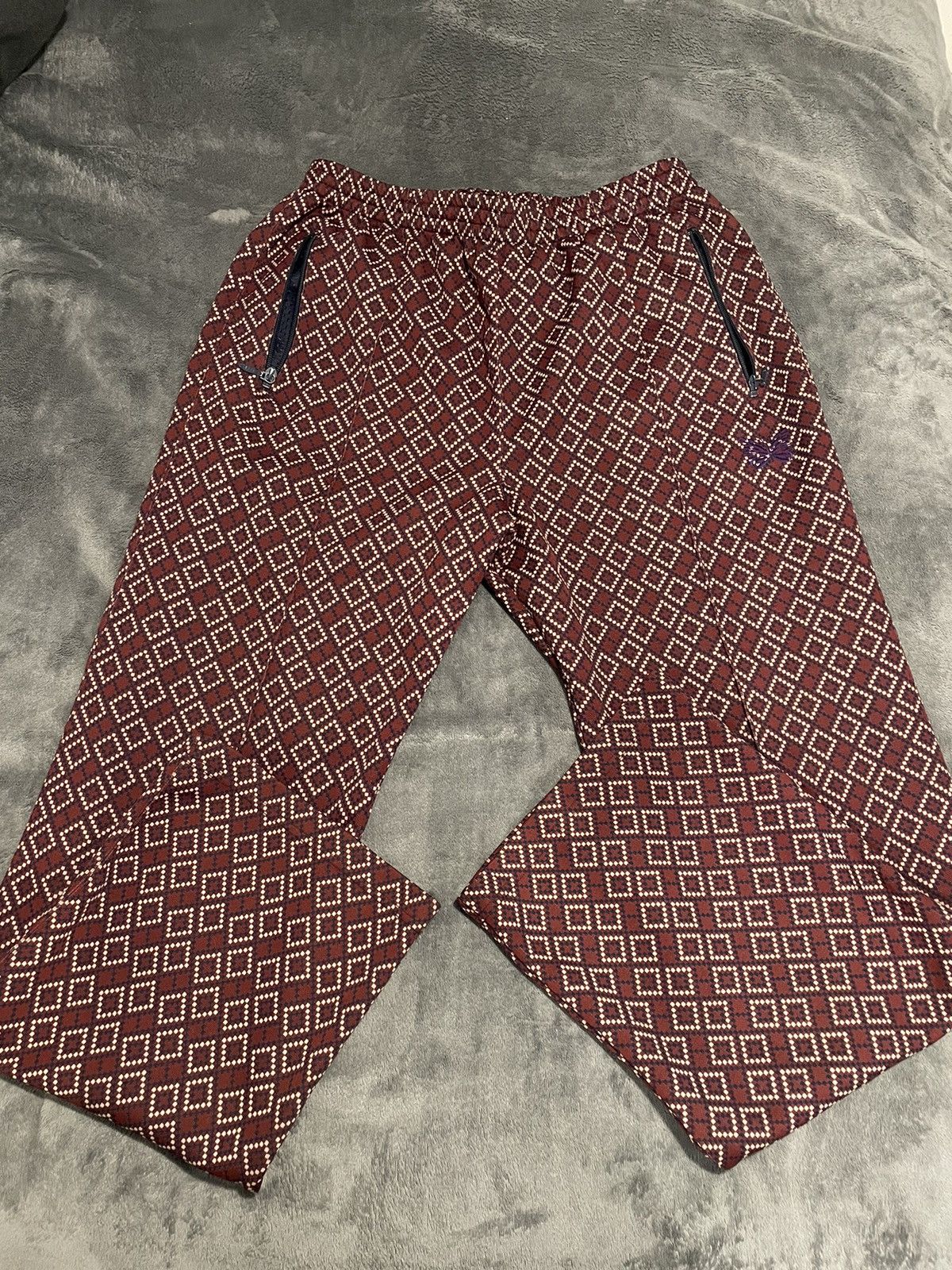 image of Needles Track Pants in Burgundy, Men's (Size 34)