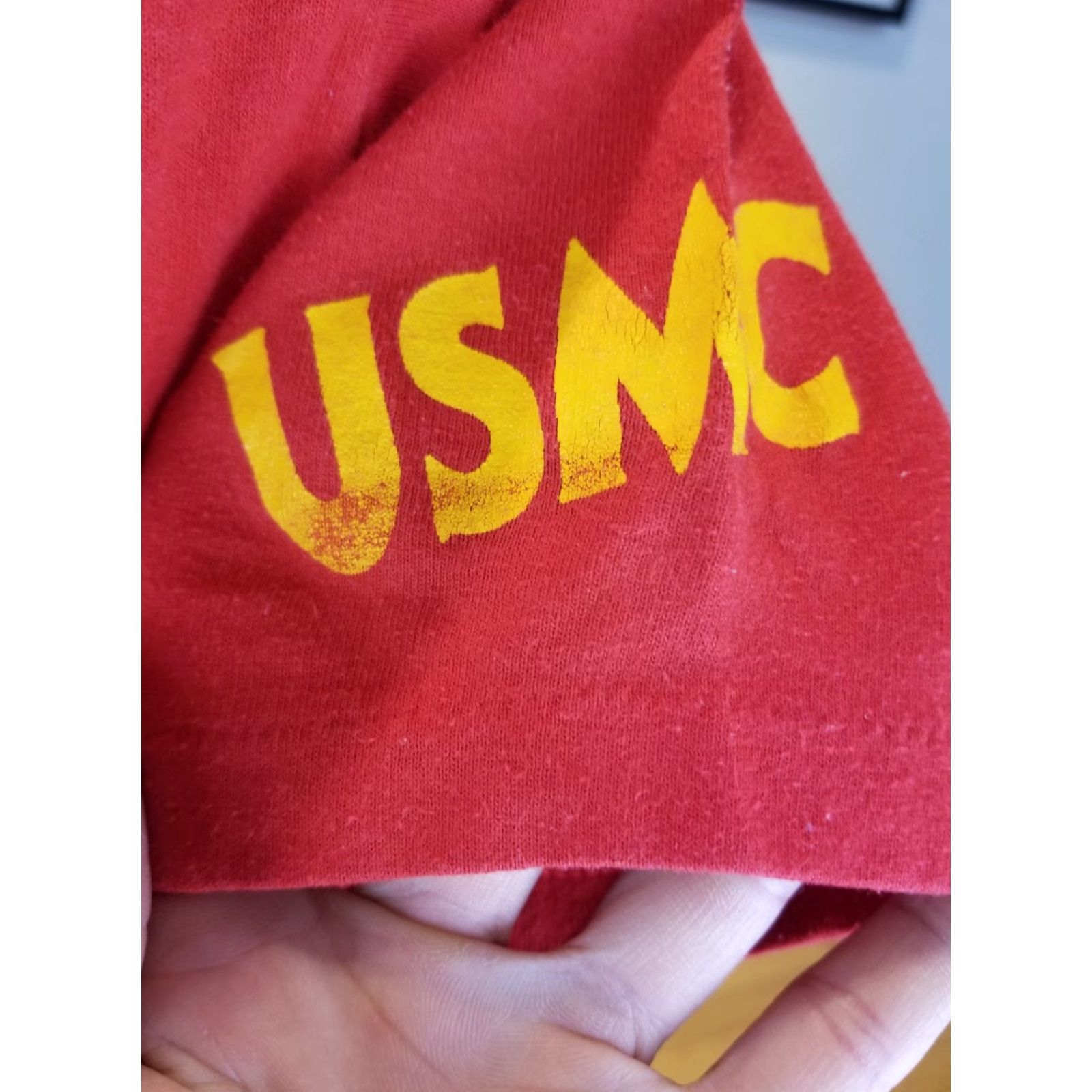 Vintage VINTAGE US MARINE CORP USMC 10TH MARATHON RED THIN SINGLE STITCH T-SHIRT M Shirt Men Red 85' Retro USA Marine Boys Girls Mens Womens Size US M / EU 48-50 / 2 - 4 Thumbnail