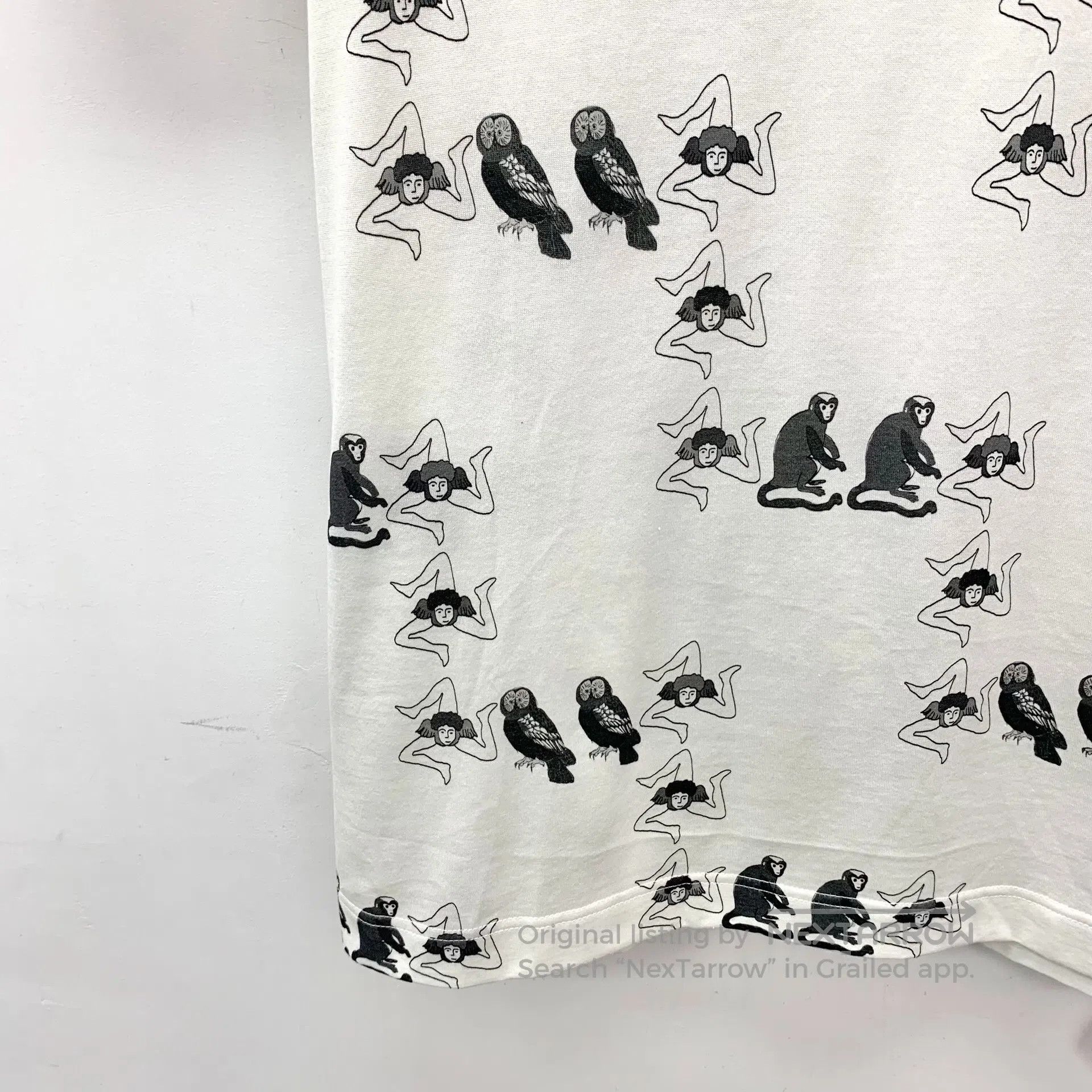 Dolce & Gabbana Dolce Gabbana White Pattern Printed Cotton Round Neck Shor Size US L / EU 52-54 / 3 - 4 Thumbnail