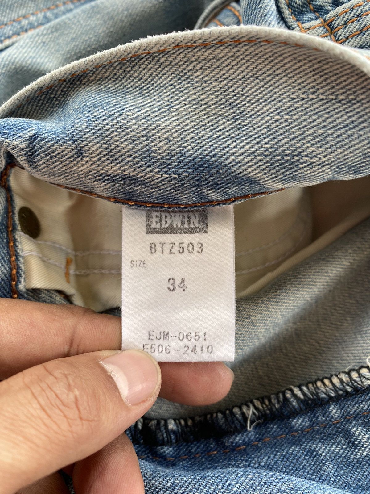 Edwin Japanese Edwin Distressed Washed Bleach Blue Jeans Size US 36 / EU 52 - 7 Thumbnail