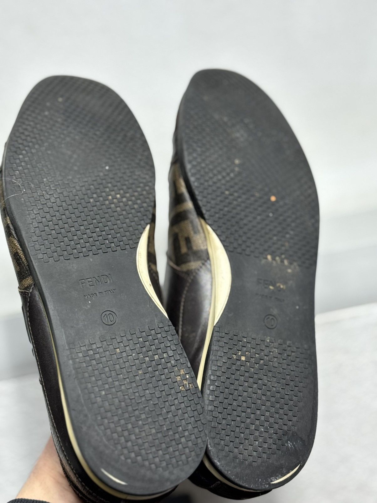 Fendi Fendi Monogram Luxury Leather Low Shoes Sneakers Size US 10 Size US 10 / EU 43 - 10 Thumbnail