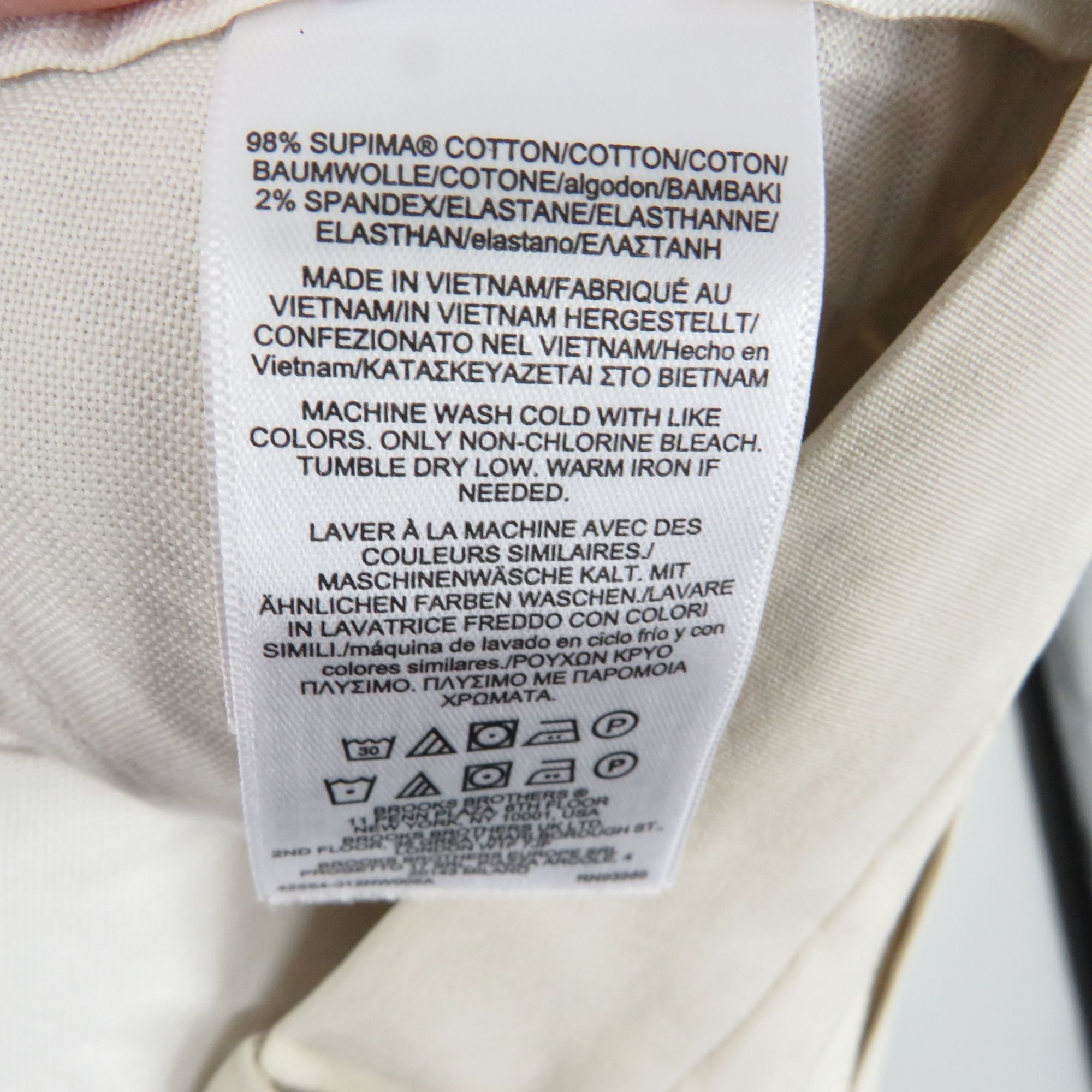 Brooks Brothers Brooks Brothers Mens Milano Fit Beige Supima Cotton Chinos 2 Size US 28 / EU 44 - 9 Thumbnail