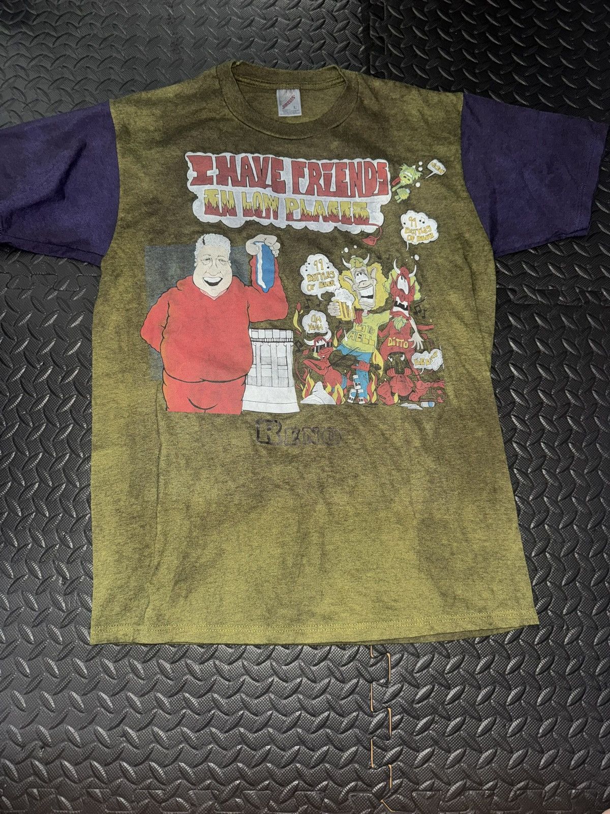 Vintage I HAVE FRIENDS IN LOW PLACES SHIRT Size US L / EU 52-54 / 3 - 1 Thumbnail