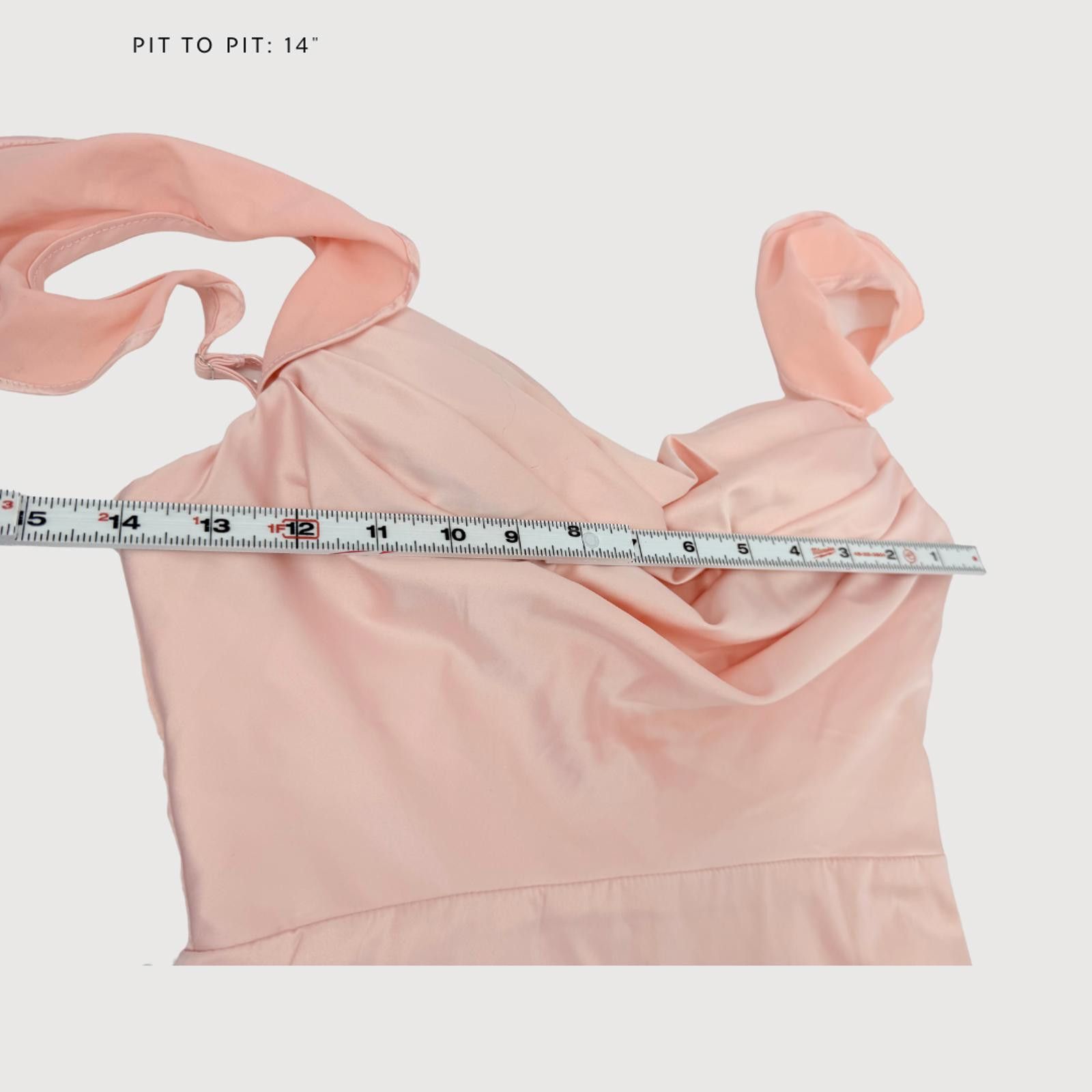 Other Selfie Leslie Blush Midi Dress Cowl Neck Minimal S Size S / US 4 / IT 40 - 6 Thumbnail