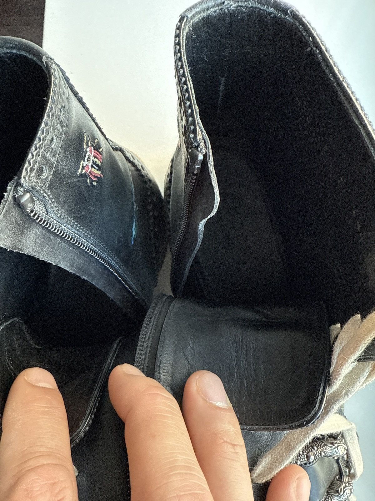 Gucci Gucci Embroidered Leather Size US 9 / EU 42 - 8 Thumbnail