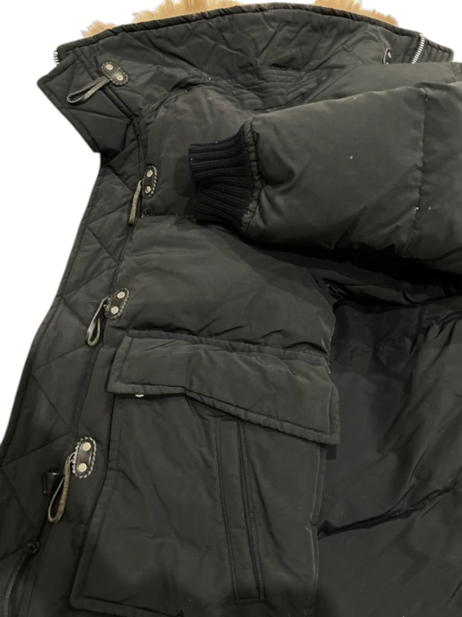Dsquared2 Dsquared² Black Puffer Parka with Fur Trim and Moose Patch Size US M / EU 48-50 / 2 - 8 Thumbnail
