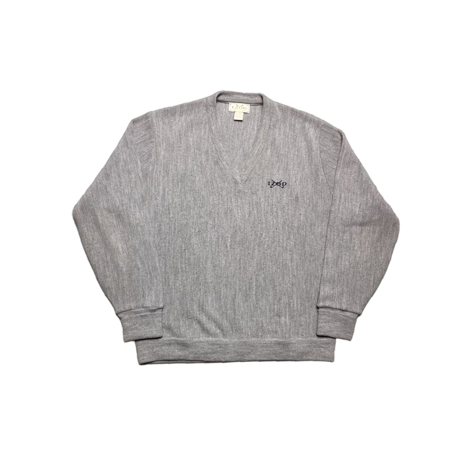 Izod VINTAGE IZOD Sweater Shirt XL Men Gray V-Neck Logo Preppy Golf Pullover Acrylic Size US XL / EU 56 / 4 - 1 Thumbnail