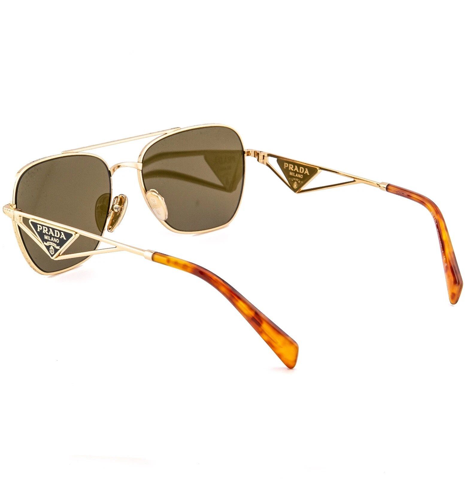 Prada PRADA A50 TAMPO Gold Brown Classic Triangle Logo PRA50S Size ONE SIZE - 5 Thumbnail