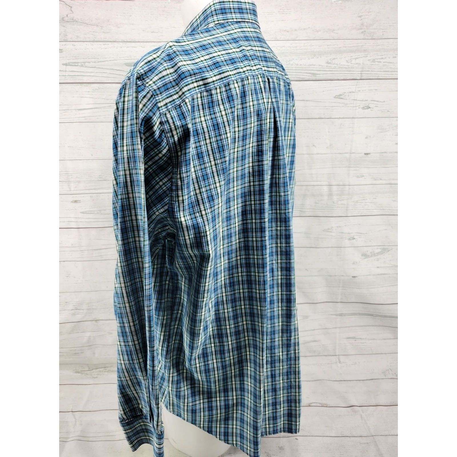 Peter Millar VINTAGE Peter Millar Long Sleeved Button Up Shirt Blue Plaid XXL Size US XXL / EU 58 / 5 - 7 Thumbnail