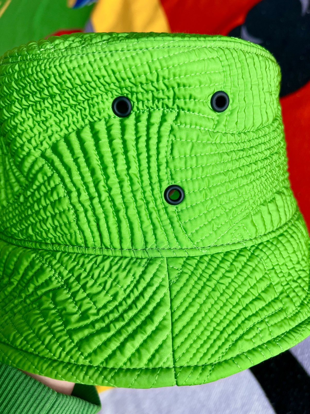 Bottega Veneta Bottega Veneta Bucket Hat Acid Green Intrecciato Nylon new S Size ONE SIZE - 12 Thumbnail