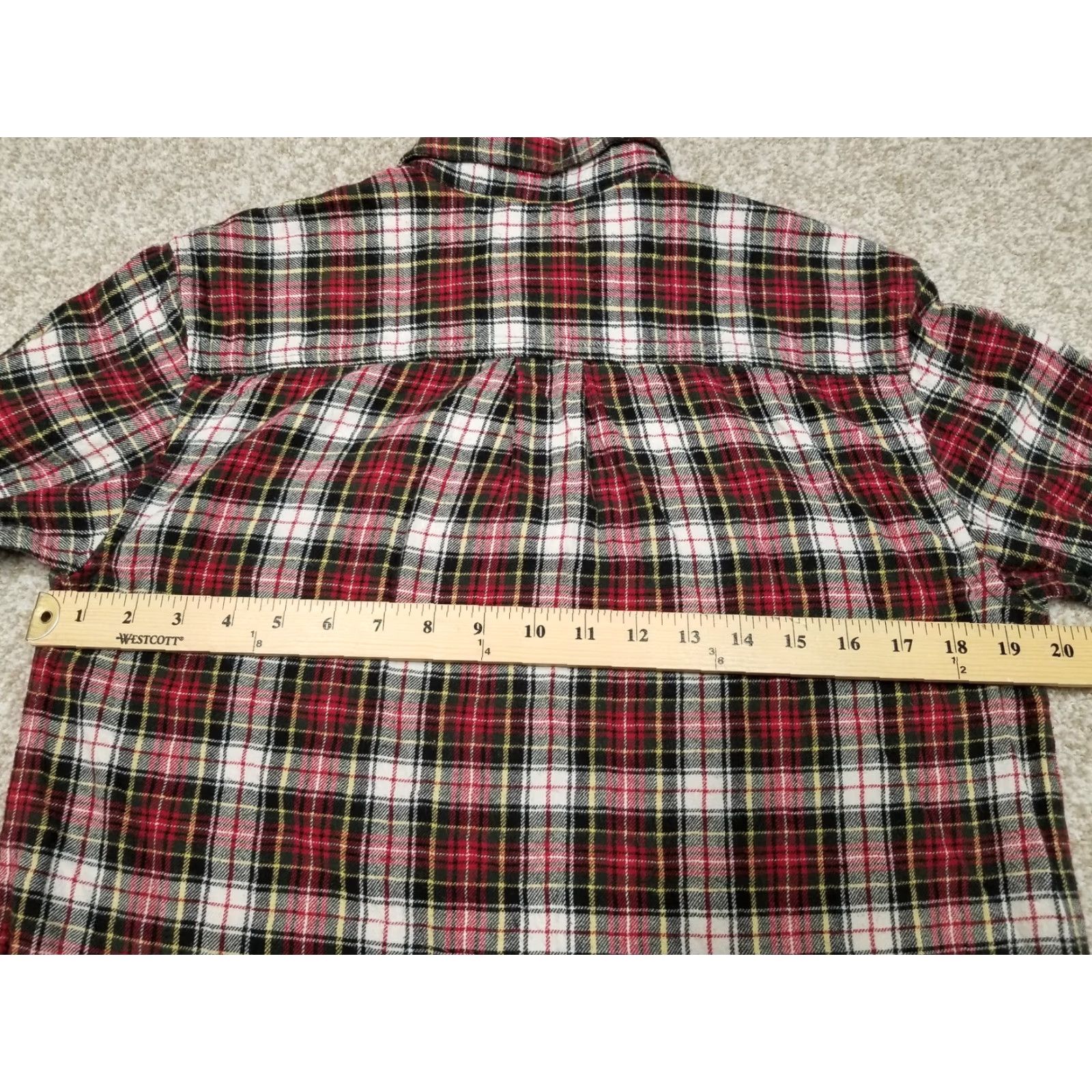 Basic Editions Basic Editions Flannel Shirt Mens Small Red Black Plaid 100% Cotton Long Sleeve Size US S / EU 44-46 / 1 - 7 Thumbnail