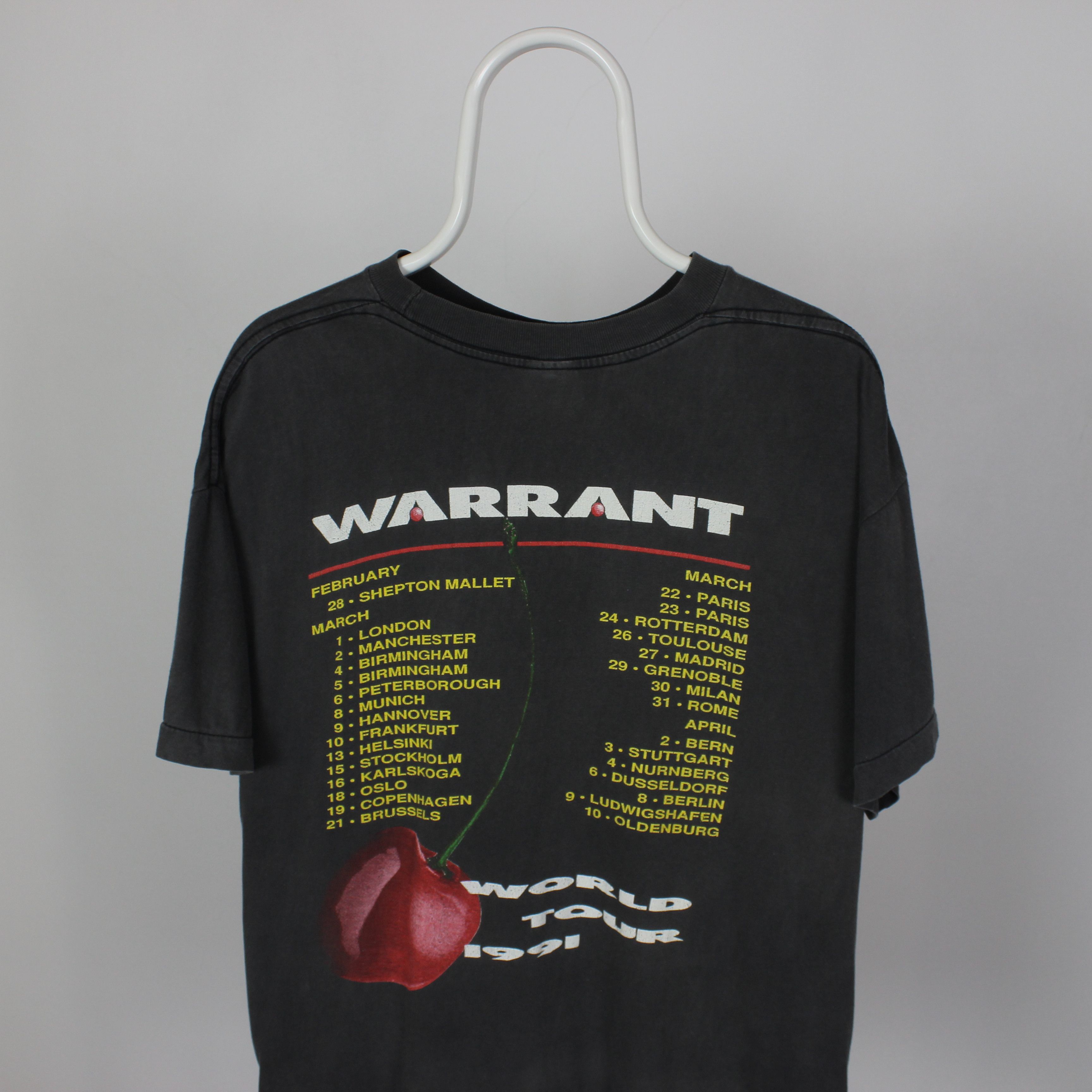 90s Warranty Cherry Bomb Tee 1991 tour M L
